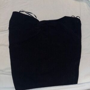 Black Knit Tube Top